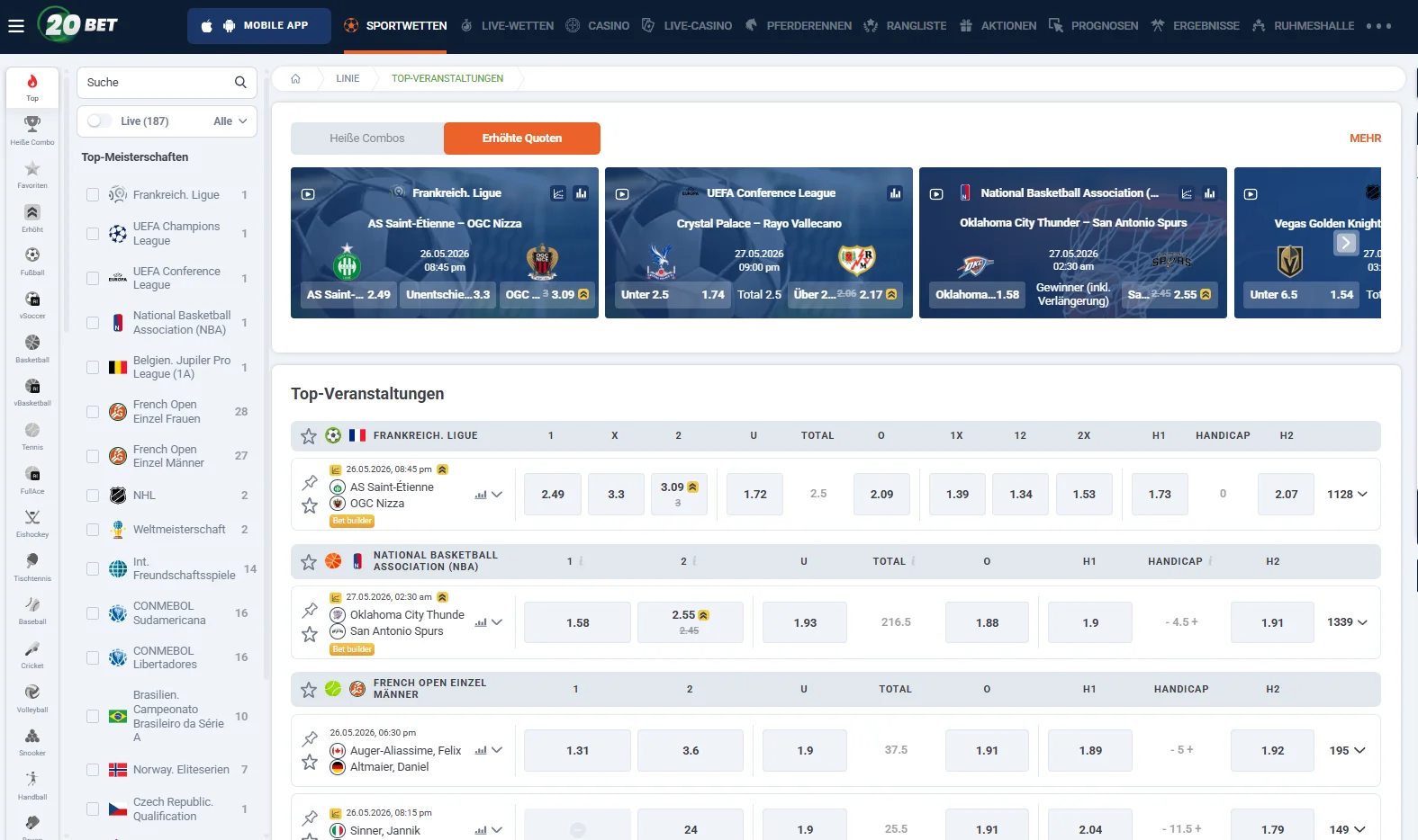 Wettanbieter ohne LUGAS mit Sportwetten und Livewetten
